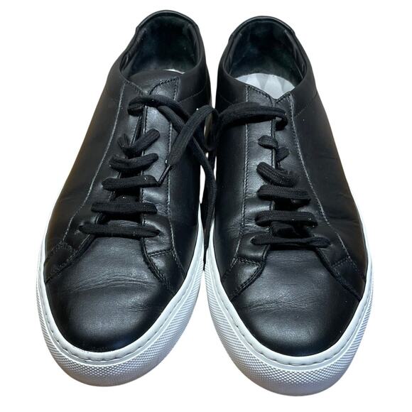 Common Projects Black Original Achillies Low Sneakers Men's Size 43 (US 10) EUC - Picture 1 of 7